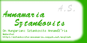 annamaria sztankovits business card